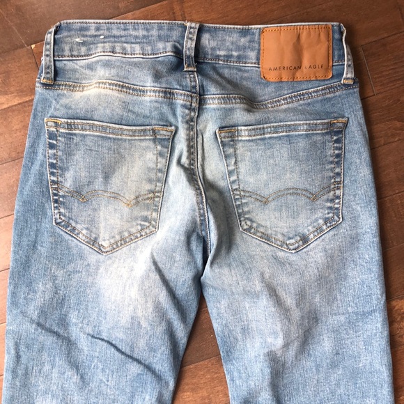 American Eagle Outfitters Light Wash Next Level Flex Skinny Jegging Jeans Sz 26 - Picture 10 of 14